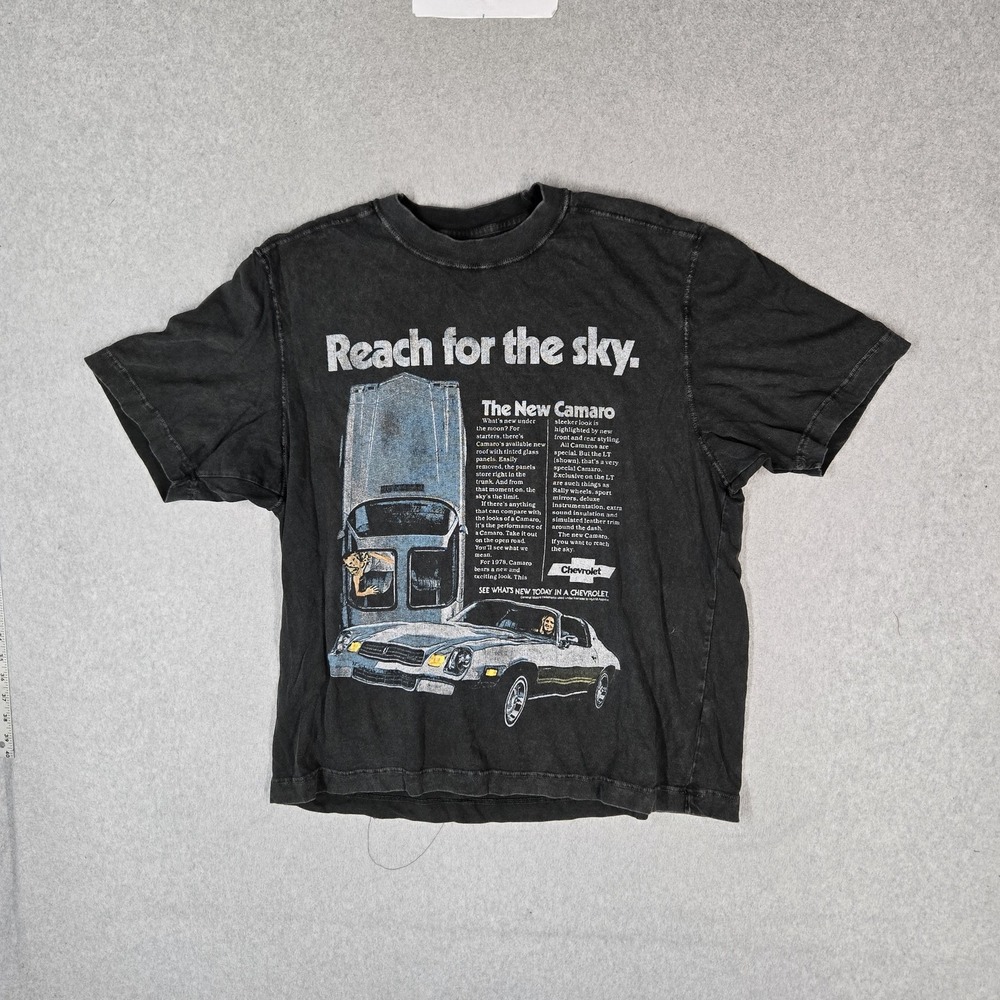 Abercrombie & Fitch Men Shirt L Black Camero 78 Z28 Classic Car Vintage Inspired